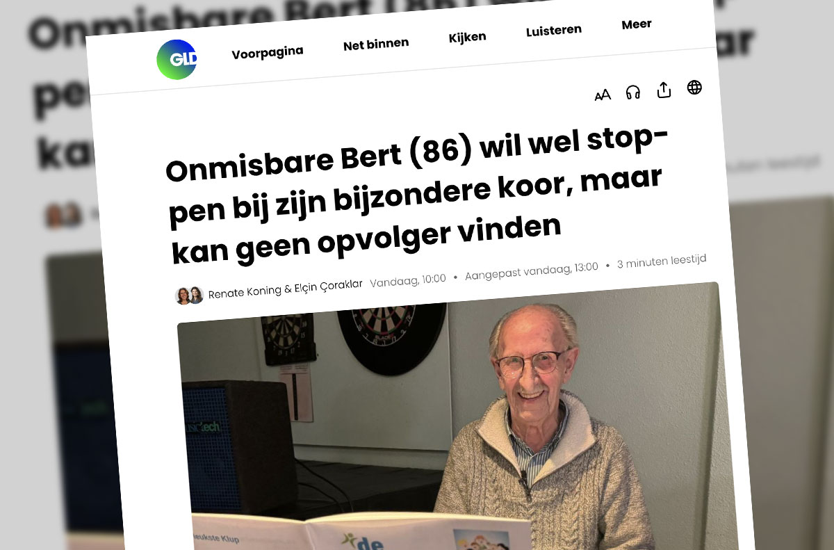 Featured image for “Toetsenist Bert (86) kan geen opvolger vinden”